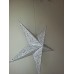 5 Point Screen Printed Christmas X'mas Star -- 60 cms - White (DELIVERING ONLY IN DELHI)