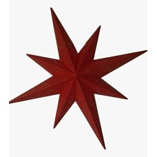 8 Point (Miniature Stars Golden Foil Printed) Christmas X'mas Star -- 80 cms - Red (DELIVERING ONLY IN DELHI)