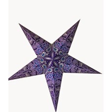 5 Point Screen Printed Christmas X'mas Star -- 60 cms - Blue (DELIVERING ONLY IN DELHI)