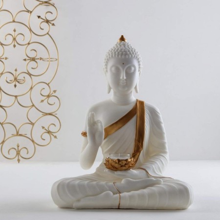 Buddha Moksha Figurine Statue - White