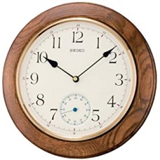 Seiko Wall Clock (30 cm x 30 cm x 4.7 cm, Brown, QXA432BN)
