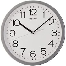 Seiko Plastic Wall Clock (31.1 cm x 31.1 cm x 3.9 cm, White)