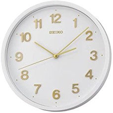 Seiko Plastic Case Wall Clock (Matte White, QXA660W)