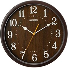 Seiko Plastic Wall Clock (31.1 cm x 31.1 cm x 3.9 cm, Black)