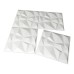 Kayra Decor 3D Embossed Paintable Wall Panels (20" X 20", Pack of 12, PVC, White Color)