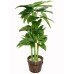 Fourwalls Beautiful Artificial Miniature PVC Silk Floor Plant with big Leaves and without pot (110 cm Tall, Green/Red)