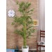 Fourwalls Decorative Artificial Bamboo Floor Plant Without Vase (8 Branches, 170 cm Tall, Green)