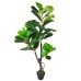 Fourwalls Decorative Artificial Fiddle Leaf Plant Without Pot (150 cm, Green)