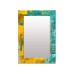 999Store Printed Blue Yellow Abstract Pattern Mirror