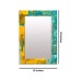 999Store Printed Blue Yellow Abstract Pattern Mirror