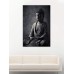 999Store Printed Buddha Statue Canvas Painting (54X36 Inches, Unframed, Black & Grey)