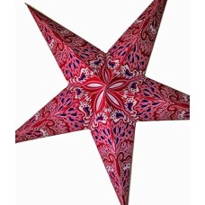 5 Point Screen Printed Christmas X'mas Star -- 60 cms - Pink (DELIVERING ONLY IN DELHI)