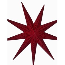 9 Point (Red Tissue Screen) Christmas X'mas Star -- 110 cms - Solid Red (DELIVERING ONLY IN DELHI)